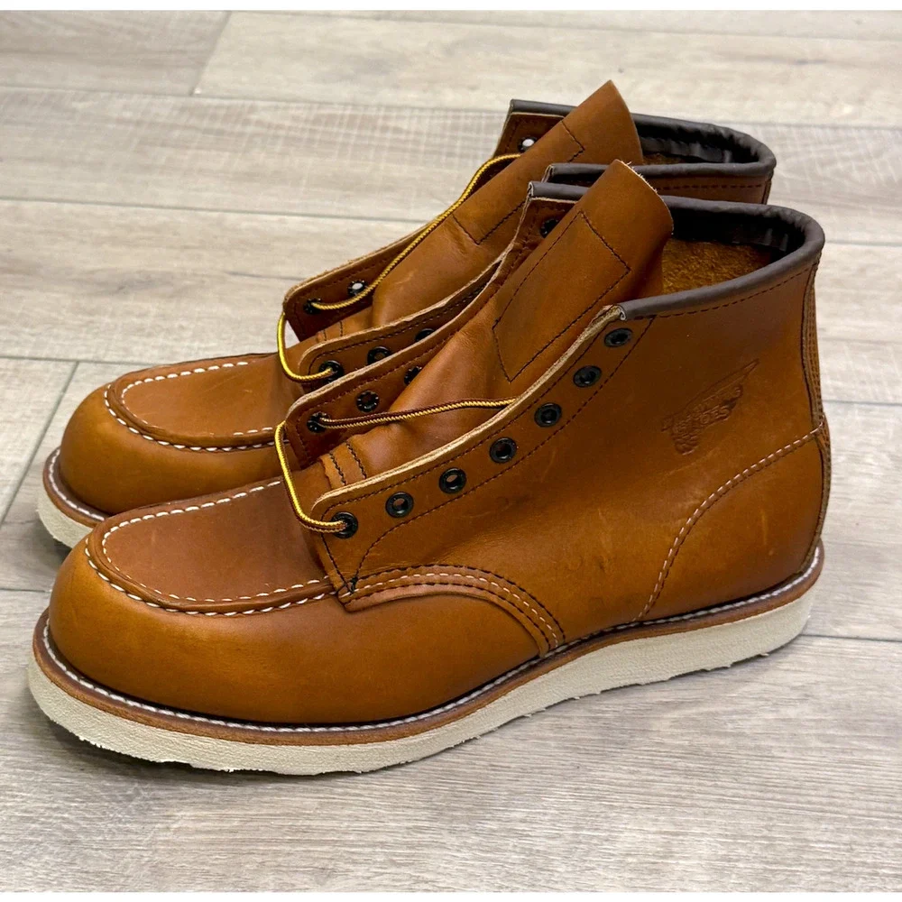 NEW RED WING 10875 TRACTION TRED MOC TOE 6-INCH SOFT TOE BOOTS SZ 10.5 D